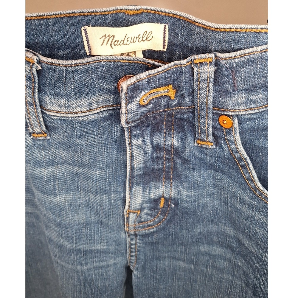 Madewell 8 Inch Skinny Jeans Medium Wash Denim Womens Size 25 - Picture 6 of 9